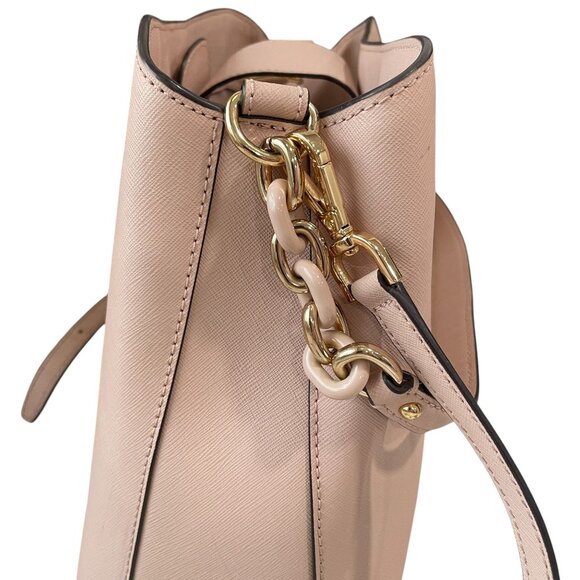 Michael Kors Blush Pink Saffiano Leather Crossbody Shoulder Bag Gold Hardware - Picture 6 of 8